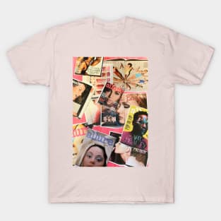 Aesthetic Pink Magazine Collage T-Shirt